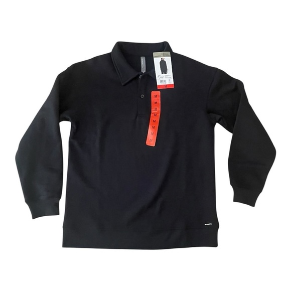 Mondetta Ladies' Collared Fleece Pullover Top, Black Medium Large - Picture 3 of 13